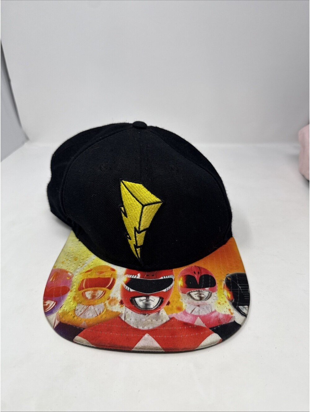 Mighty Morphin Power Rangers Team Photo Image Flatbill Snapback Hat Cap